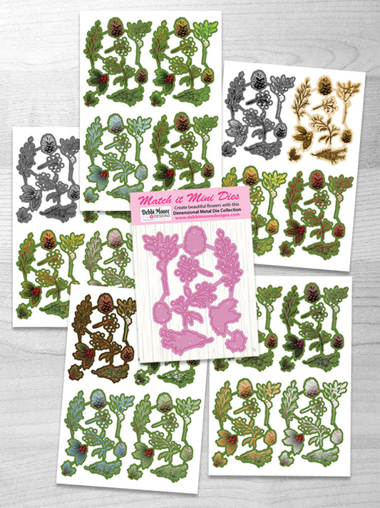 Debbi Moore Designs - Mini Match Christmas Foliage with Crafting Sheets and Forever Code