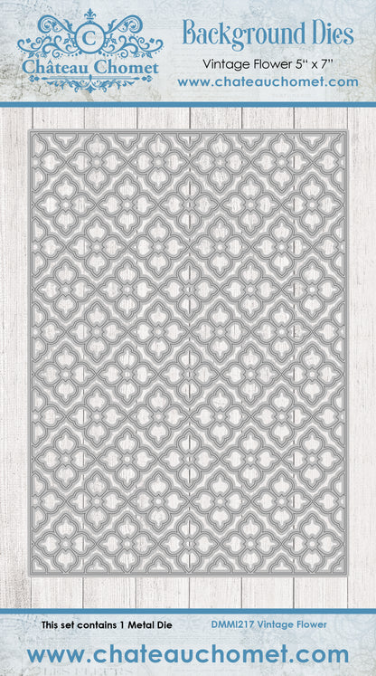 Debbi Moore Designs - Chateau Chomet Background die Set with Forever Code - Vintage Flower Die