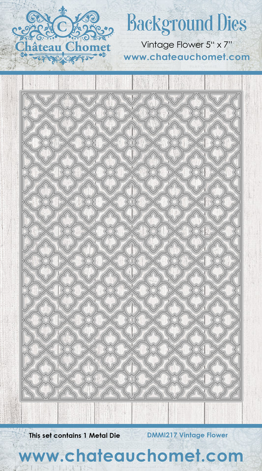 Debbi Moore Designs - Chateau Chomet Background die Set with Forever Code - Vintage Flower Die