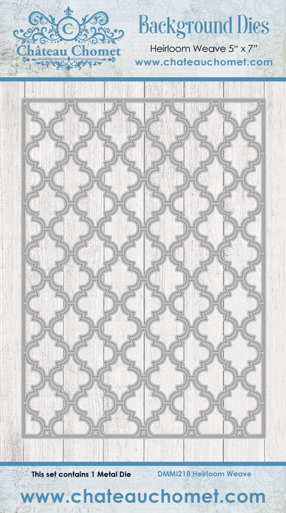Debbi Moore Designs - Chateau Chomet Background die Set with Forever Code - Heirloom Weave Die