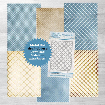Debbi Moore Designs - Chateau Chomet Background die Set with Forever Code - Heirloom Weave Die