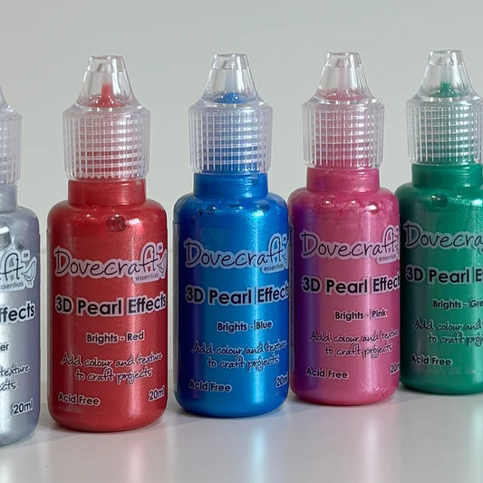 Creative Expressions - 3D Pearl Effects Glue - 8 x 20ml Bottles (Brights) By Dovecraft