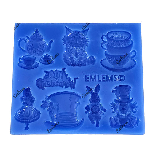 Emlems - Wonderland Characters Silicone Mould