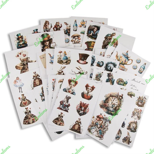 Emlems - Alice in Wonderland Characters Papers - 50 A4 sheets, 160gsm