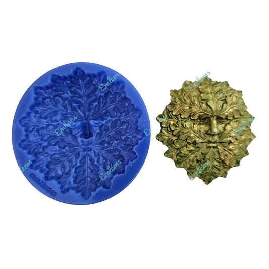 Emlems - Leaf Greenman Silicone Mould