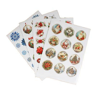 Emlems - Classic Christmas A4 Transparent Sticker Sheets (4pk)