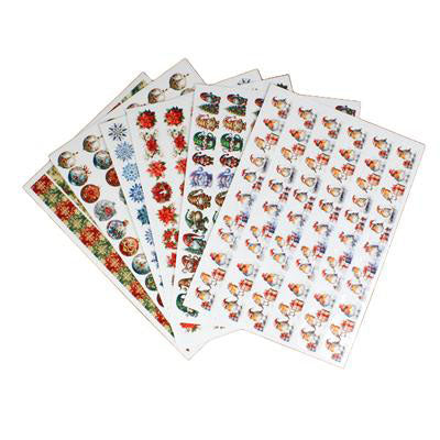 Emlems - Christmas Borders A4 Transparent Sticker Sheets (8pk)