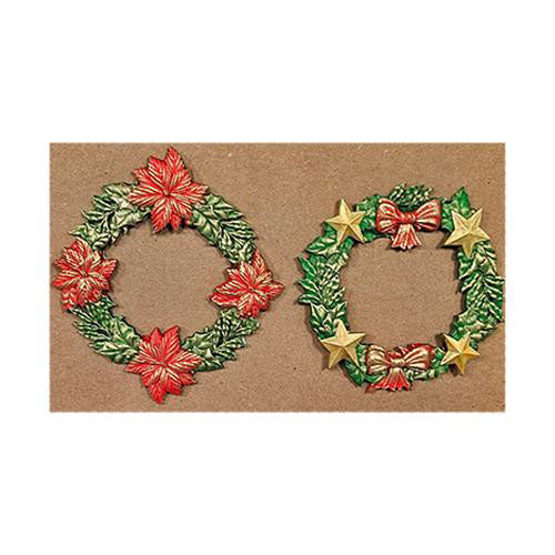 Emlems - Christmas Wreaths Duo Silicone Moulds