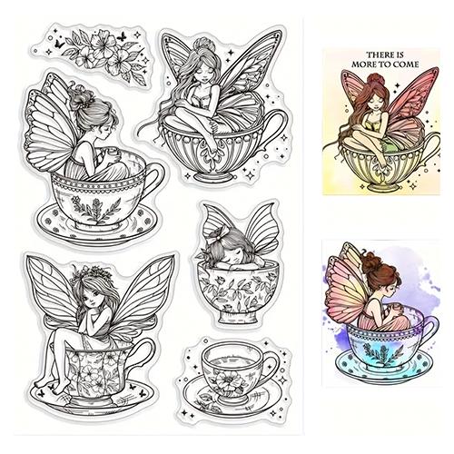 Emlems - Enchanted Fairy Teacups Clear Stamps