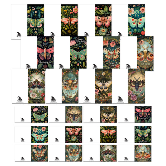 The Crafty Witches - Fluttery Fun Ready Made Cards Download Collection