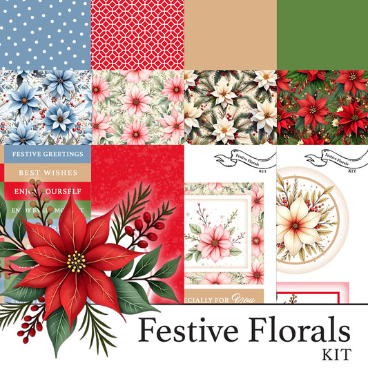 The Crafty Witches - Festive Florals Digital Kit