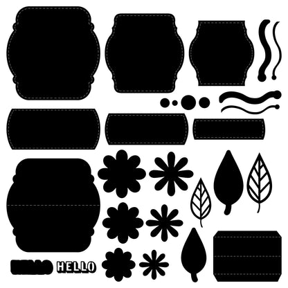The Crafty Witches - Floral Bewitching Cards SVG & PDF Files
