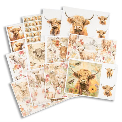 Emlems - Highland Cow Papers Download 35x A4