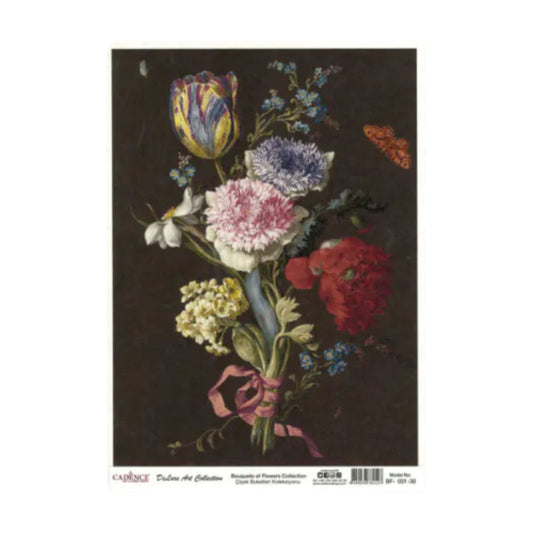 Cadence Bouquet Of Flowers A3 Decoupage Rice Paper #31