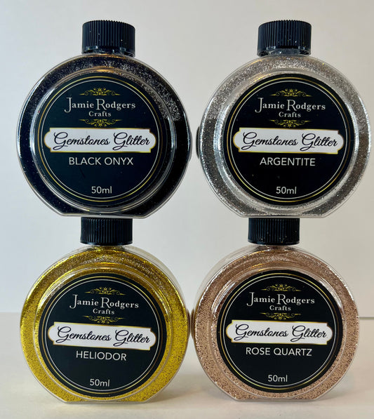 Jamie Rodgers - Gemstones Glitter Bundle (Rose Quartz, Argentite, Heliodor & Black Onyx)