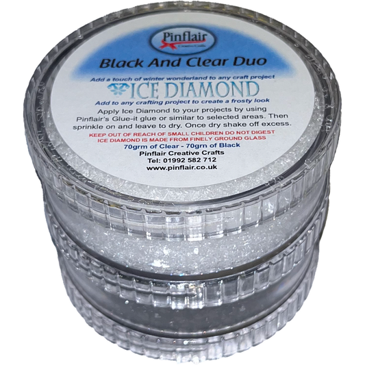 Pinflair - Ice Diamond - Black & Clear Duo