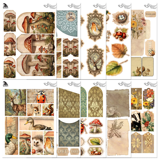 The Crafty Witches - Into the Forest Junk Journal Download Kit