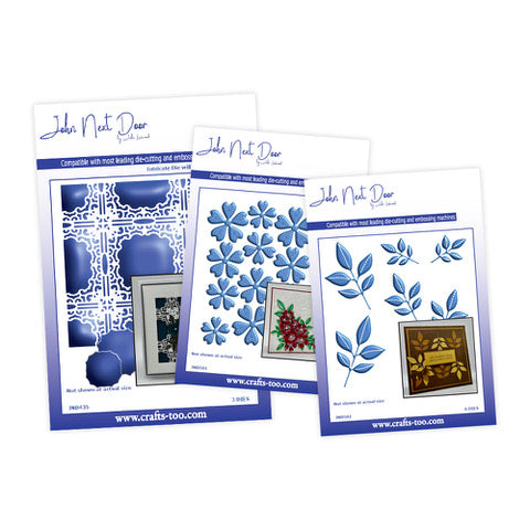 John Next Door - Stitch Infinity Bundle, Infinity Square, Dogwood Flower & Stitch Leaves