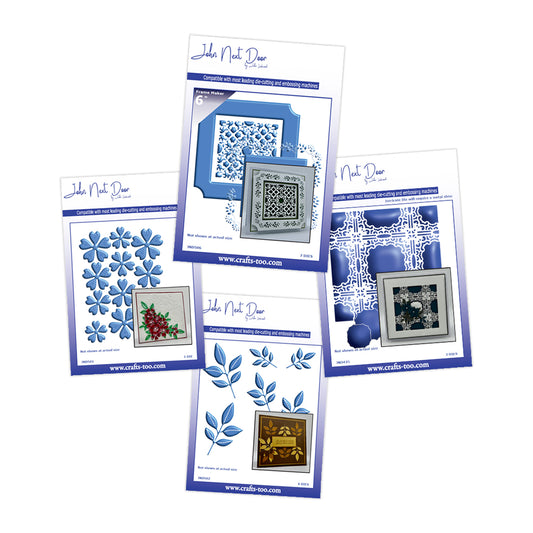 John Next Door - Stitch Vine Infinity Bundle - Notched Vines FrameMaker, Infinity Square, Dogwood Flower & Stitch Leaves