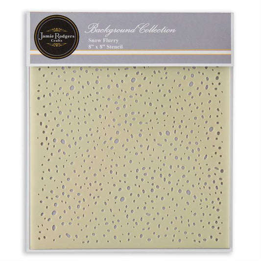 Jamie Rodgers Crafts Snow Flurry 8x8 Background Stencil