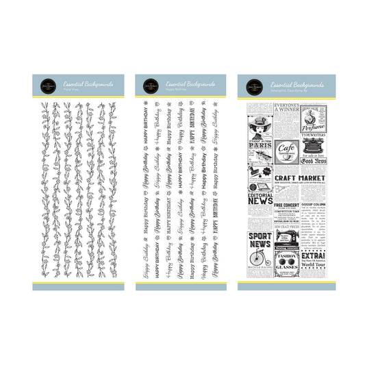 Jamie Rodgers Crafts - Essential Backgrounds Clear DL Stamp Sets Bundle