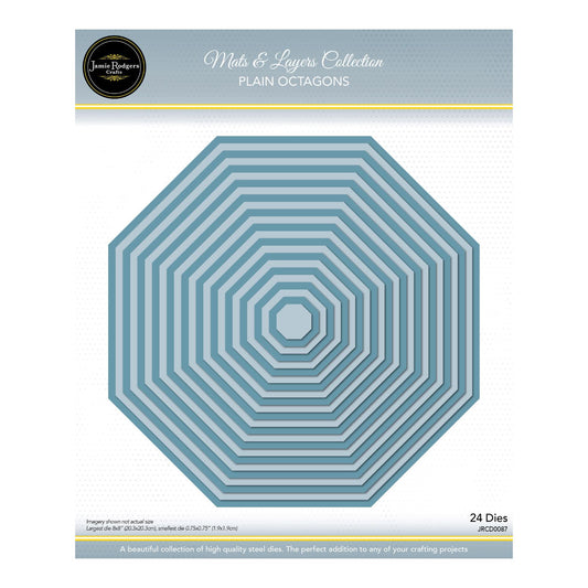Jamie Rodgers Crafts - Plain Octagons Die Set - Mats & Layers Collection