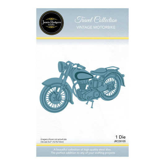 Jamie Rodgers Crafts - Vintage Motorbike Craft Die - Travel Collection