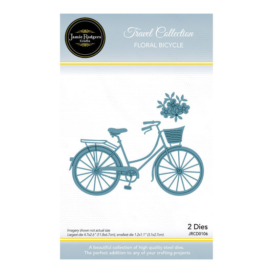 Jamie Rodgers Crafts - Floral Bicycle Craft Die Set - Travel Collection