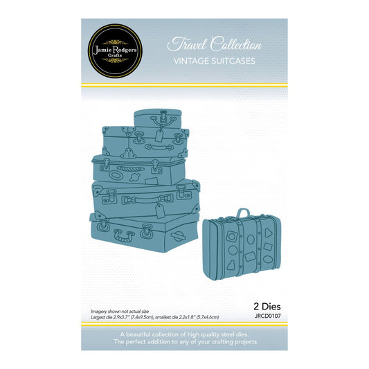 Jamie Rodgers Crafts - Vintage Suitcases Craft Die Set - Travel Collection