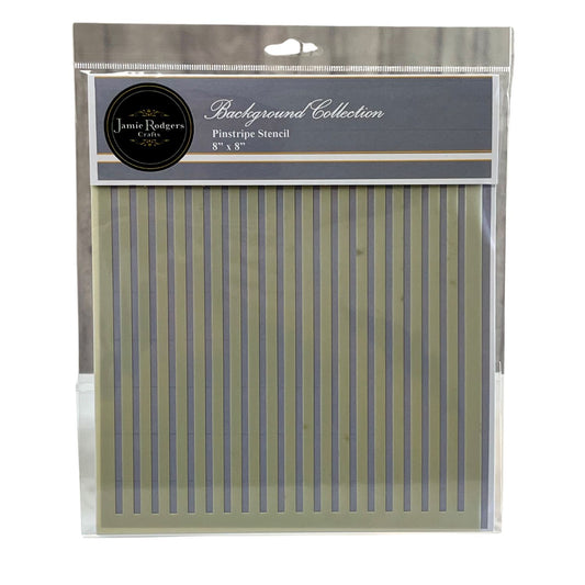 Jamie Rodgers Crafts - Pinstripe Stencil - 8"x8" Background Collection Stencil
