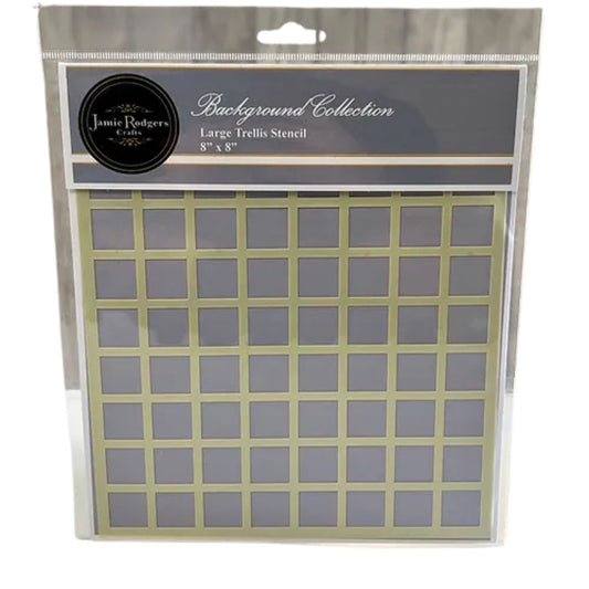 Jamie Rodgers Crafts - Large Trellis Stencil - 8"x8" Background Collection Stencil