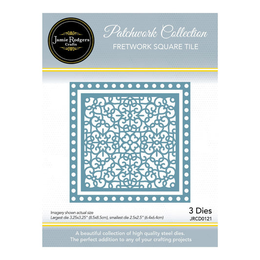 Jamie Rodgers Crafts - Fretwork Square Tile Die Set - Patchwork Collection