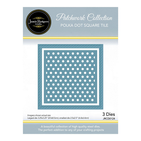 Jamie Rodgers Crafts - Polka Dot Square Tile Die Set - Patchwork Collection