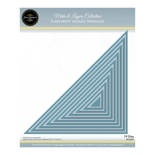 Jamie Rodgers Crafts - Plain Right Angled Triangles Die Set - Mats & Layers