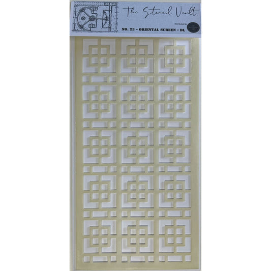 The Stencil Vault - DL Stencil No 23 - Oriental Screen