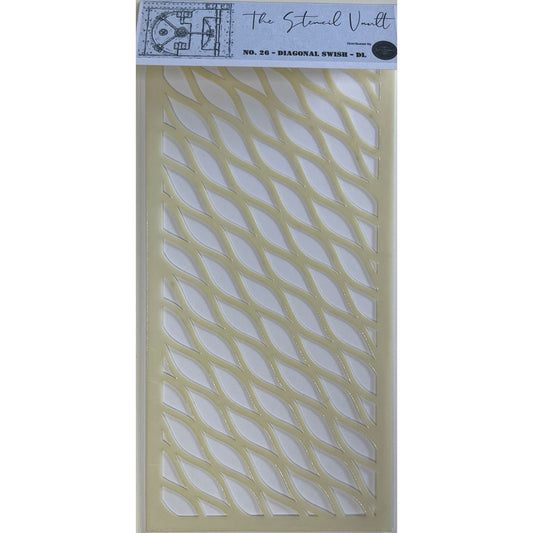 The Stencil Vault - DL Stencil No 26 - Diagonal Swish