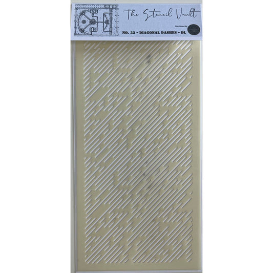 The Stencil Vault - DL Stencil No 33 - Diagonal Dashes
