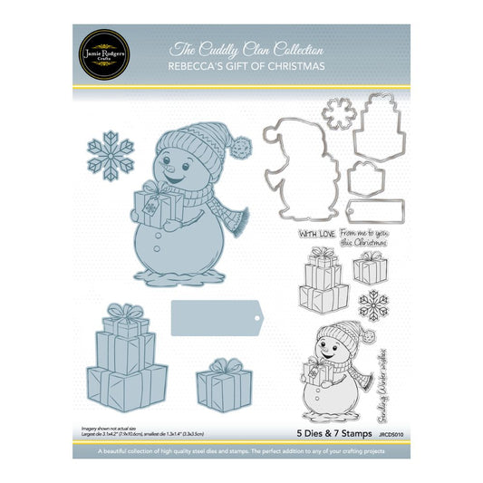 Jamie Rodgers Crafts - Rebecca's Gift Of Christmas Stamp & Die Set - Cuddly Clan