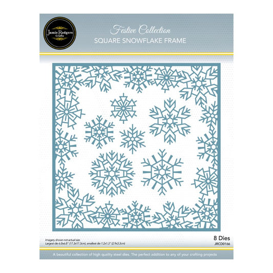 Jamie Rodgers Crafts - Square Snowflake Frame Die Set - Festive Collection