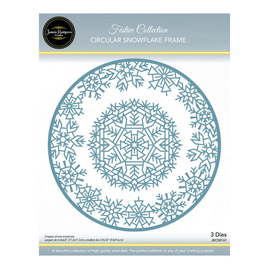 Jamie Rodgers Crafts - Circular Snowflake Frame Die Set - Festive Collection