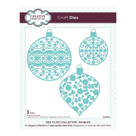 Creative Expressions - Baubles Craft Die Set - Dies To Dot Collection
