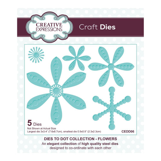 Creative Expressions - Flowers Craft Die Set - Dies To Dot Collection