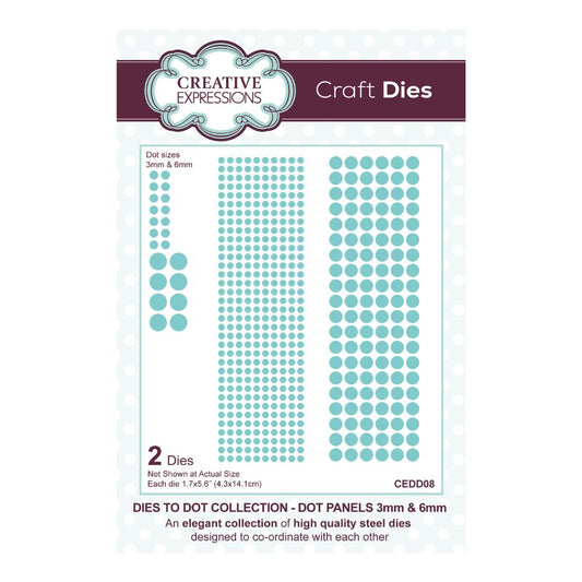 Creative Expressions - Dot Panels 3mm & 6mm Die Set - Dies To Dot Collection