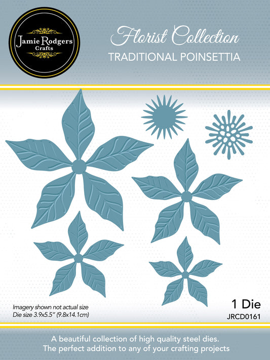 Jamie Rodgers Crafts - Traditional Poinsettia Craft Die - Florist Collection