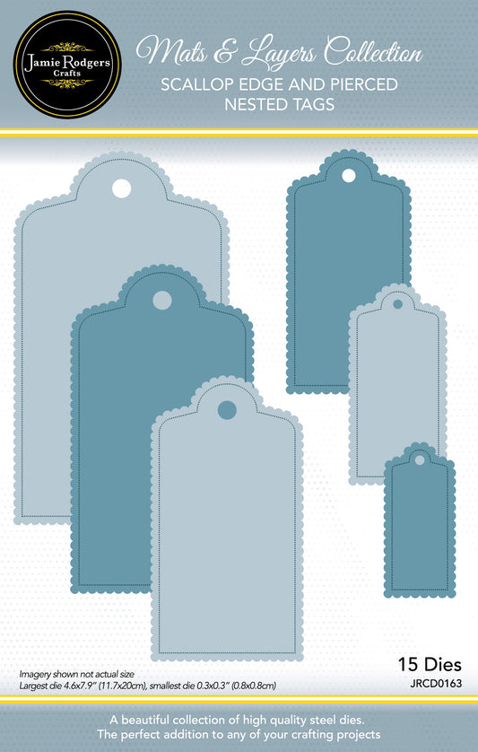 Jamie Rodgers Crafts - Scallop Edge & Pierced Nested Tags - Mats & Layers Collection