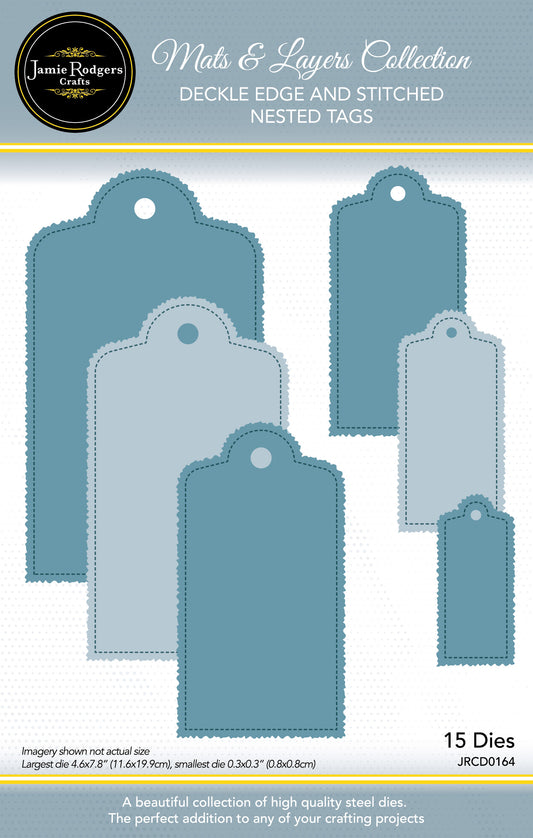 Jamie Rodgers Crafts - Deckle Edge & Stitched Nested Tags - Mats & Layers Collection