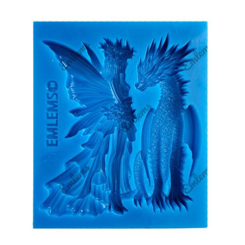 Emlems - Large Dragon Fairy Silicone Mould
