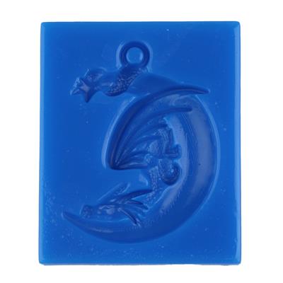Emlems - Lazy Dragon Moon Pendant Silicone Mould
