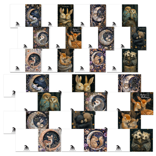 The Crafty Witches - Moonlit Snuggles Ready Made Cards Download Collection