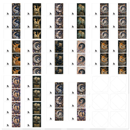 The Crafty Witches - Moonlit Snuggles Ready Made Cards Download Collection